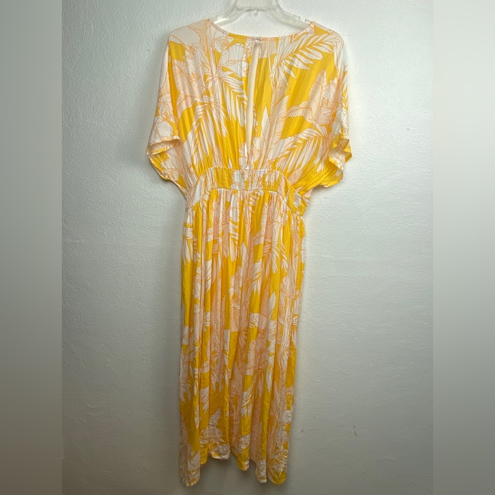 CUPSHE Womens Summer Midi Dress V Neck Button Elastic Waist Cut Out Back XXL NWT - Picture 7 of 14